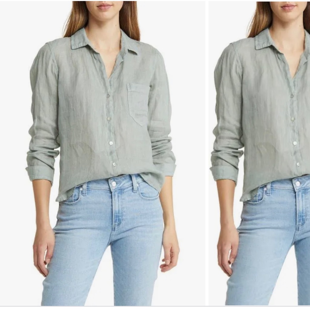 Bella Dahl Linen Pocket Button Down